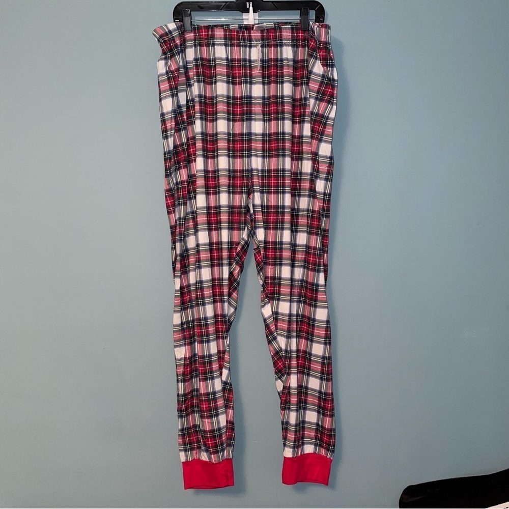The Place Plaid Unisex Jogger Style Cotton Sleep Pants Size XXL